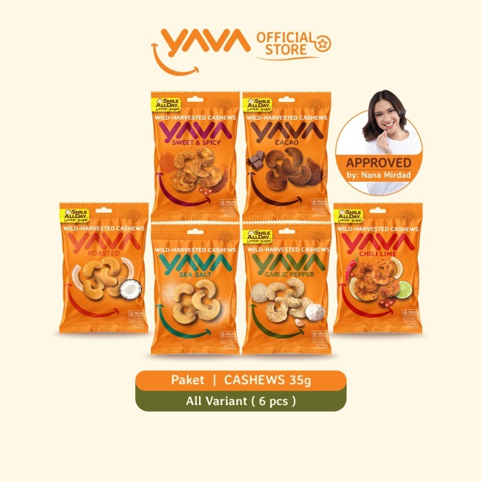 

TERBATAS YAVA Paket Kacang Mede 6 Rasa (6 x 35g)