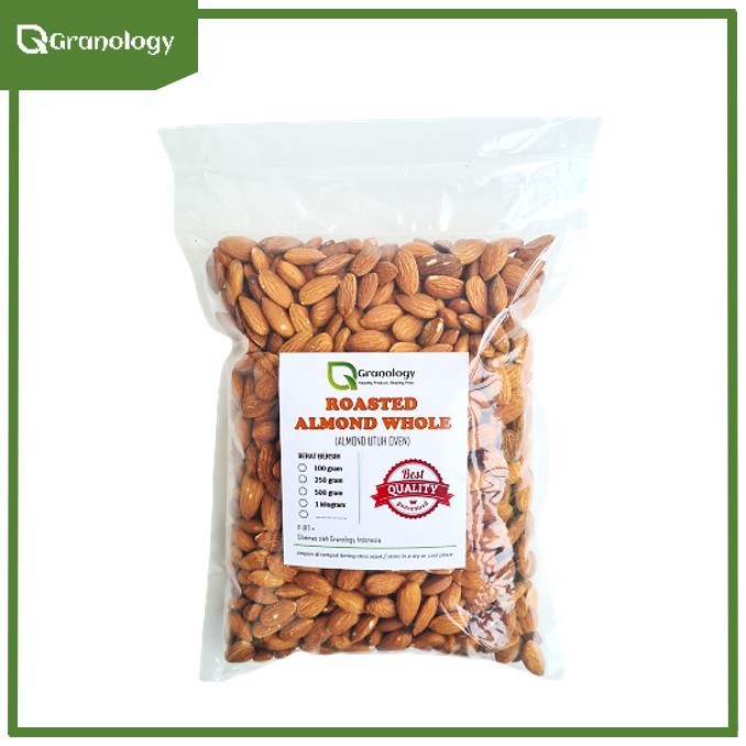 

FREE ONGKIR Kacang Almond Panggang / Almond Roasted (1 kilogram) by Granology