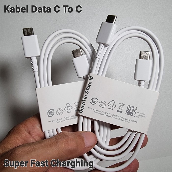 Kabel Data C To C Samsung A33/A34/A53/A54/A73 Original 100% Bawaan Hp (Bekas)