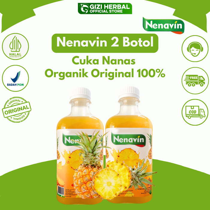 

Nenavin 2 Botol Cuka Nanas Organik 100% Original