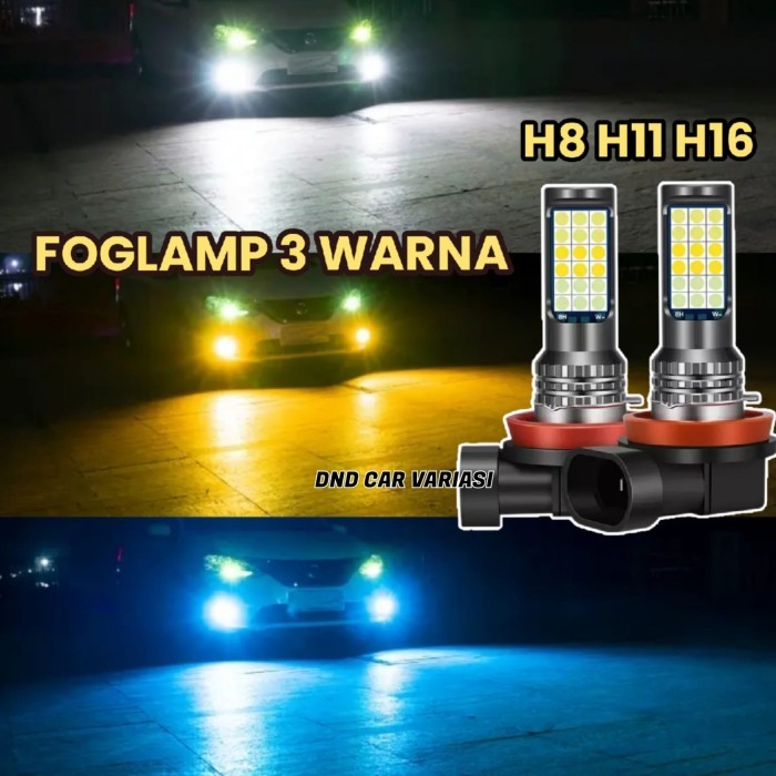 LED FOGLAMP 3 WARNA H8 H11 H16 MOBIL AVANZA AGYA AYLA BRIO JAZZ HRV