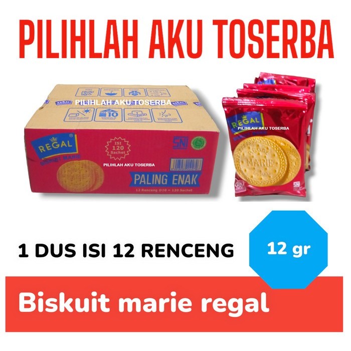 

TERBATAS Biskuit MARIE REGAL RENCENG 12 gr - ( HARGA 1 DUS )