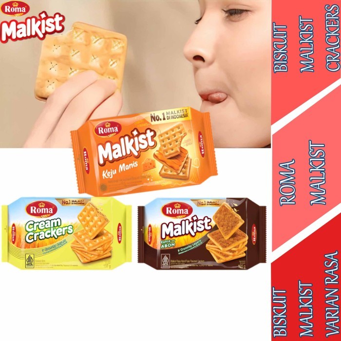 

TERLENGKAP CRACKERS- ROMA MALKIST 3 VARIAN RASA- BISKUIT MALKIST