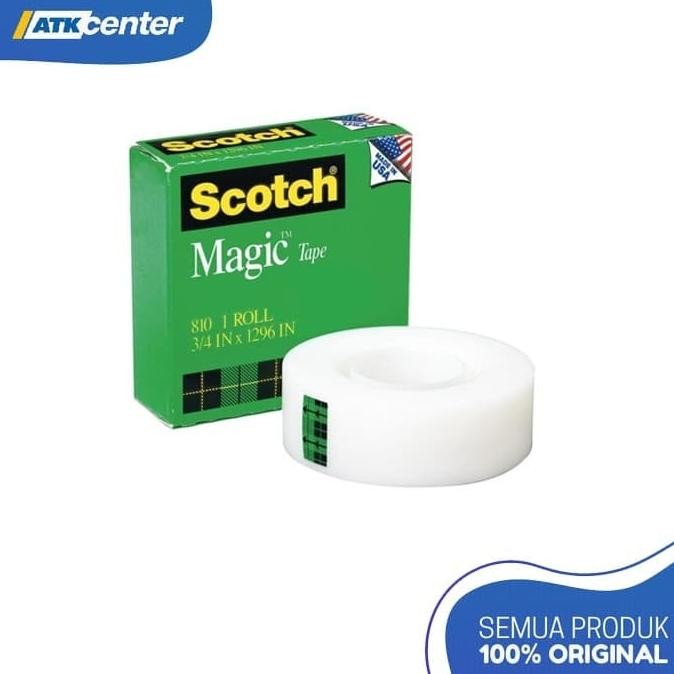 

Sale 3M Scotch Magic Tape Transparent 810 (3/4 Inch X 36 Yard)