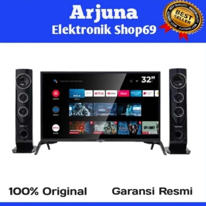 TERMURAH - Polytron PLD32TAG9855 LED TV 32 Inch Smart Android TV PLD 32TAG9855