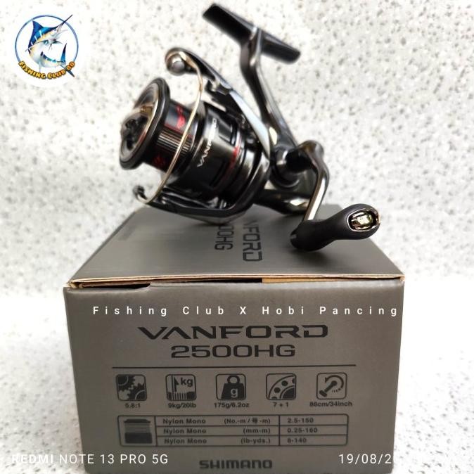 Reel Shimano Vanford Fa 2024 1000 2500 C3000 4000 C5000Xg Power Handle, Ci4+, Mgl , Galatama