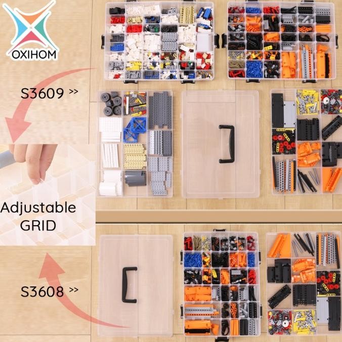 Oxihom Tempat Kotak Penyimpanan Box Mainan Obat dan Perkakas Tool Box H24M