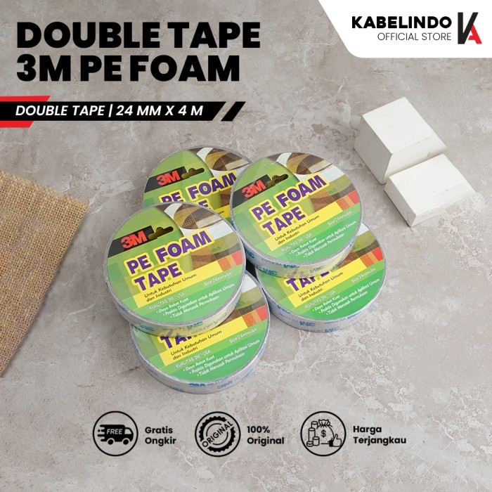 

Double Tape 3m Pe Foam Solasi Bb Busa 24 Mm X 4 M Original
