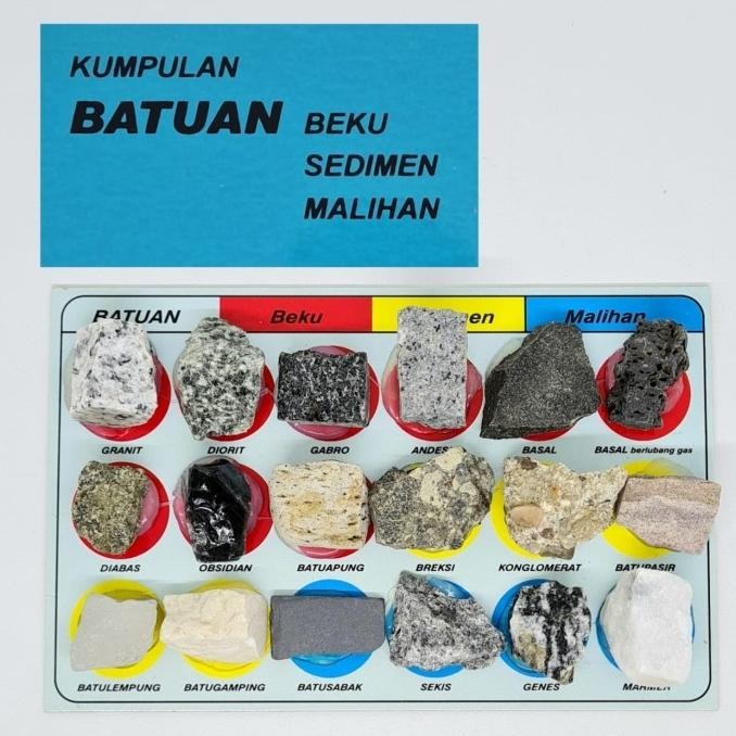 

AMT. Kumpulan Sampel batuan geologi - alat peraga batuan geologi