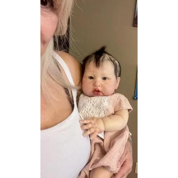 fbbd customized limited supply 25inch reborn baby blue sparrow with hand-rooted hair finished doll w