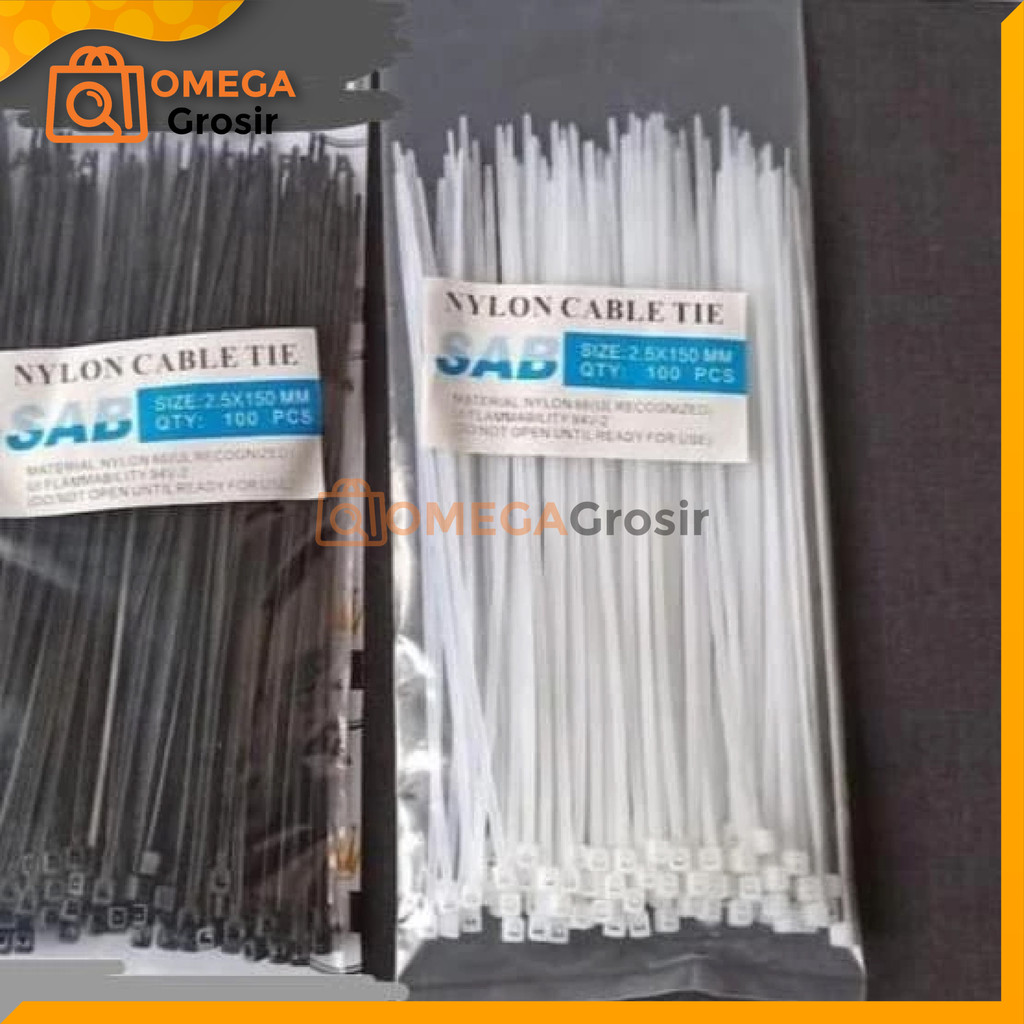 

OG Cable Tali Ties 15cm Per Pack Isi 100pcs Pengikat Kabel Ties Nylon