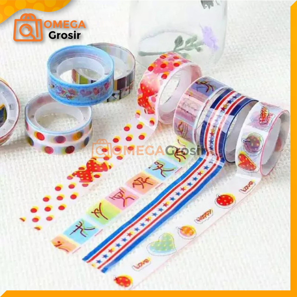 

OG Isolasi Fancy kado (1 pcs) / Solasi Kado Gambar / Solatip Fancy