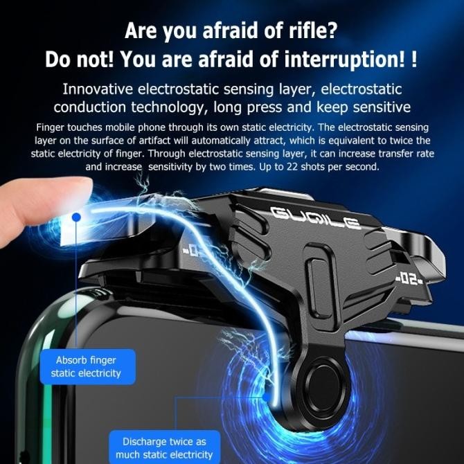 Mobile Trigger Gt02 L1 R1 - Pubg Ff Codm Joystick Gamepad