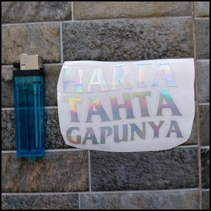 

GRATIS ONGKIR STIKER HOLOGRAM KATA HARTA TAHTA GAPUNYA HUMOR MOTOR MOBIL LAPTOP HP