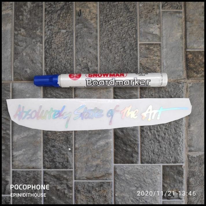 

GRATIS ONGKIR STIKER HOLOGRAM ABSOLUTELY STATE OF THE ART MOTOR MOBIL LAPTOP SEPEDA