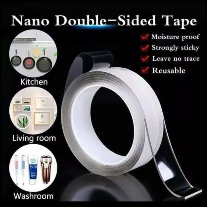 

GRATIS ONGKIR NANO MAGIC DOUBLE TAPE BENING TAHAN AIR 30 MM X 2 M ACRYLIC WASHABLE