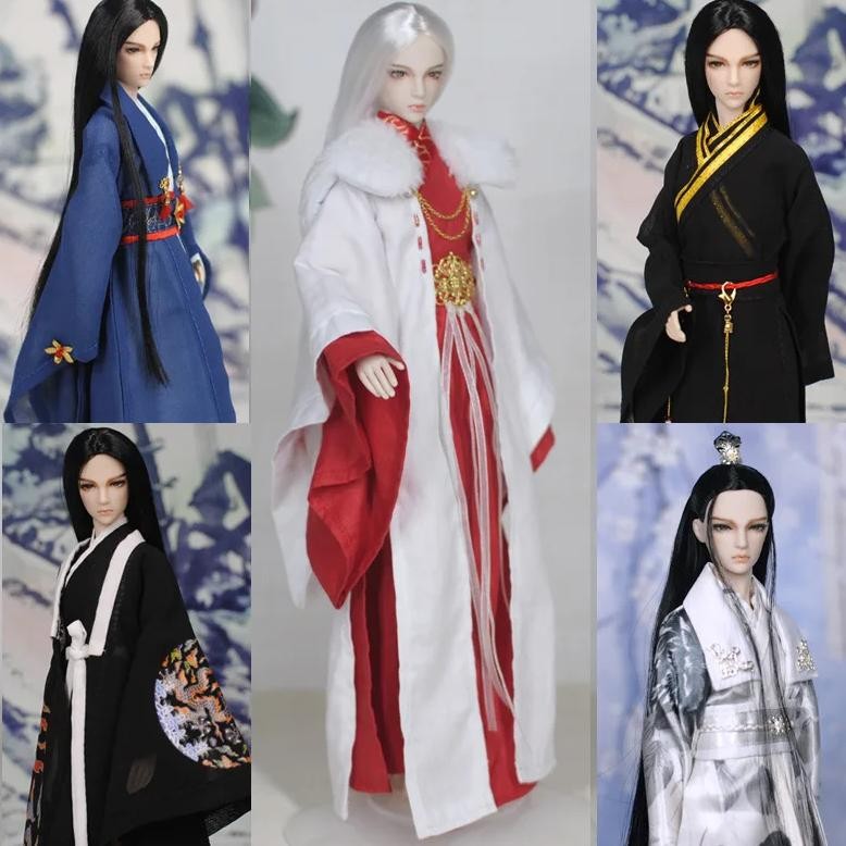 quality 31cm male doll figures 20 joints flexible body bjd boy doll long hair boyfriend diy doll hea