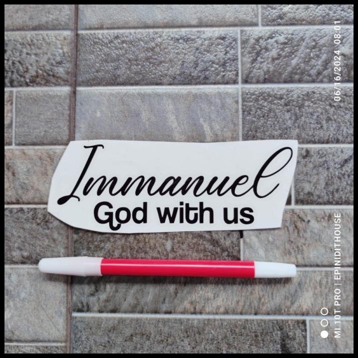 

HOT DEAL IMMANUEL IMANUEL STIKER ROHANI NASRANI KATOLIK KRISTEN AYAT ALKITAB - PUTIH !!!