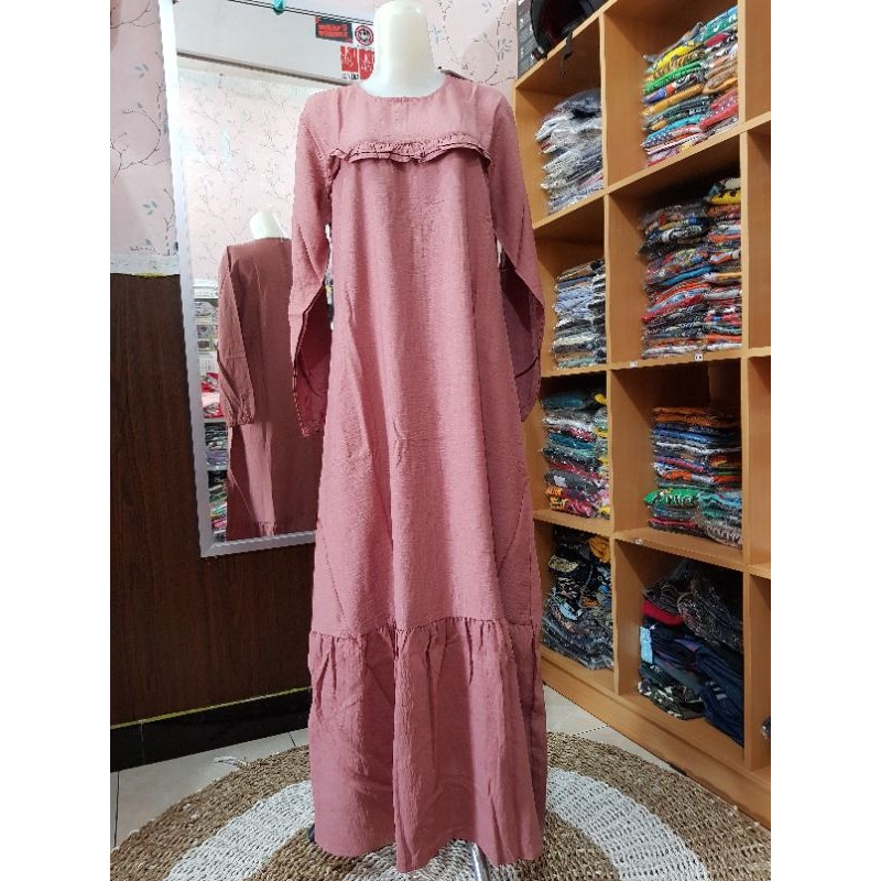 termurah gamis polos rempel ECLO