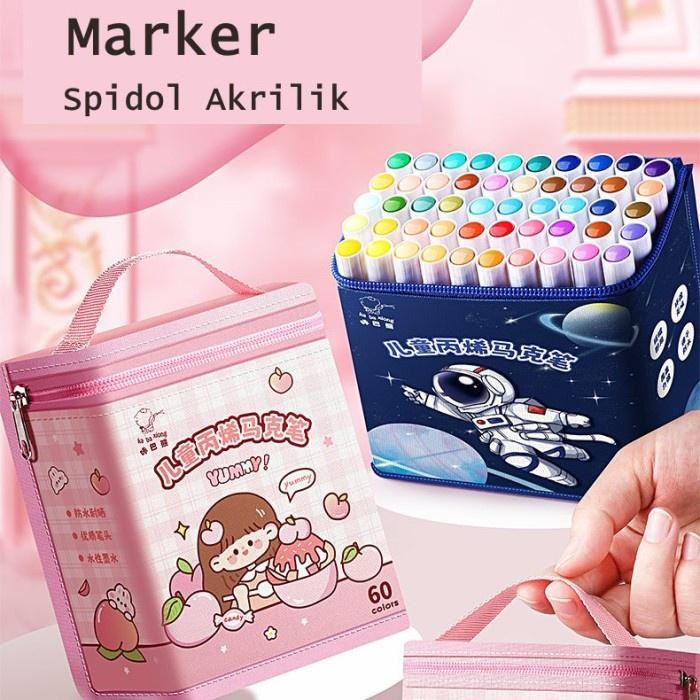 

[Khusus Batam] Set Pena Watercolour Marker, Set Spidol Warna-Warni, Spidol Anti Transfer [G]