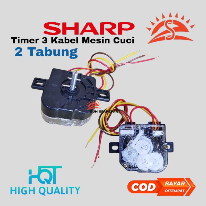 Timer mesin cuci 3 kabel timer pencuci mesin cuci Sharp 2 tabung
