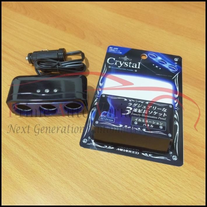 DISKON CAR CIGARETTE LIGHTER CABANG COLOKAN API ROKOK MOBIL - CRYSTAL BK680 