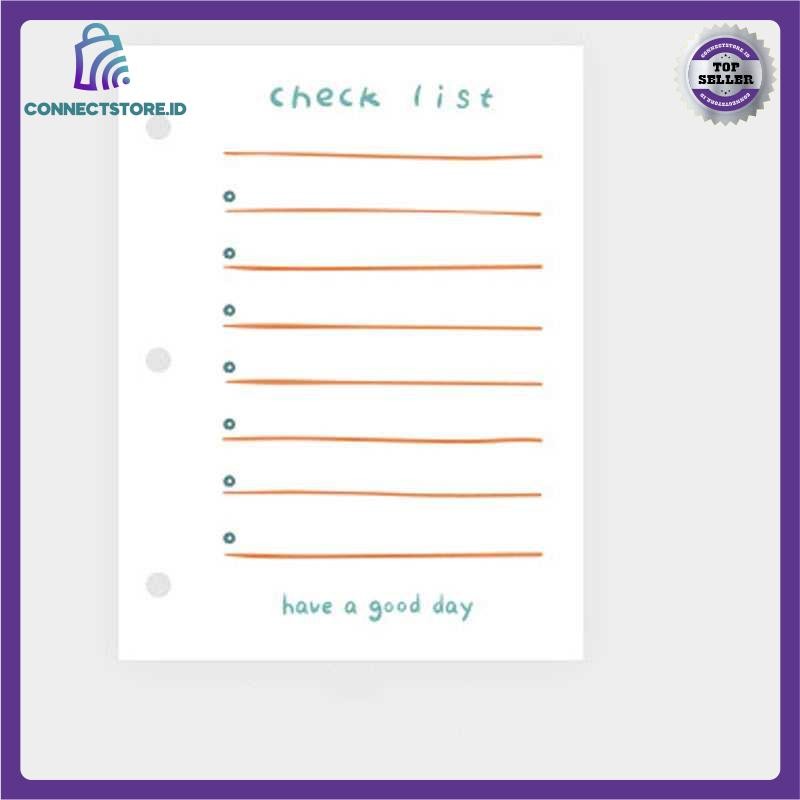 

Kertas Binder A8 3 Lubang Loose Leaf Paper 60 Sheets Jw68 White