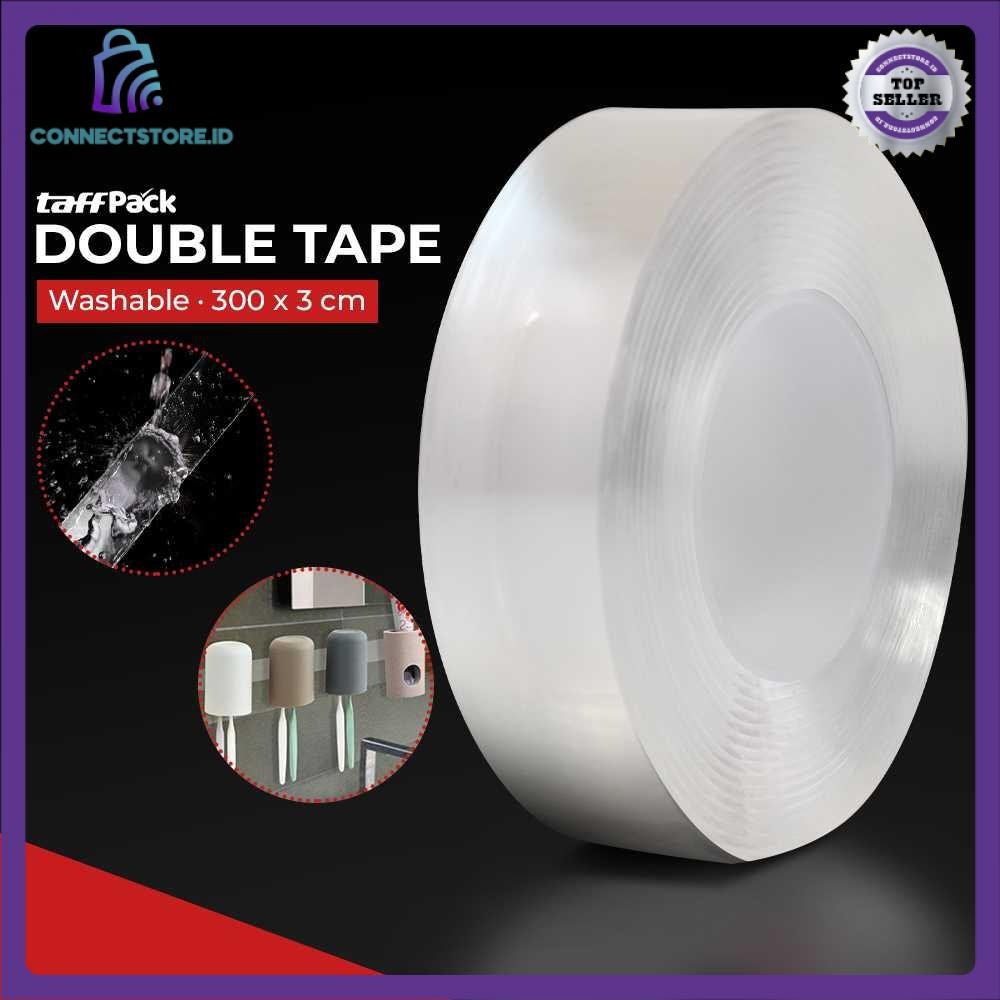 

Double Tape Perekat No Trace Washable Sticker - Transparan