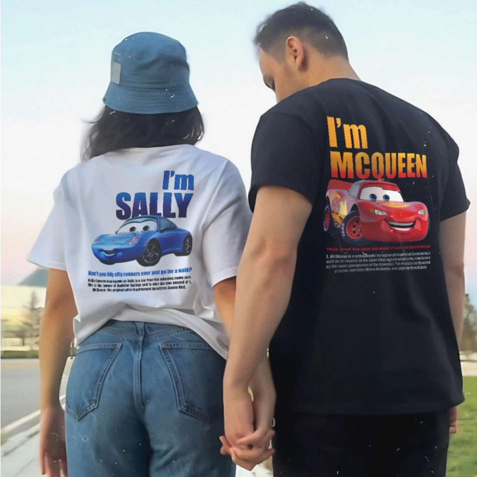 Cars Matching Shirt, L. Mcqueen and Sally Couple T-shirt, GRAPHIC TEE Family Wear |N9ot8PYr|