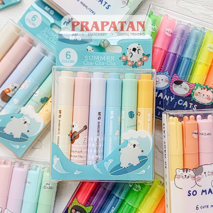 

M&G So Many Cats Cute Mini Highlighters 6C #Original