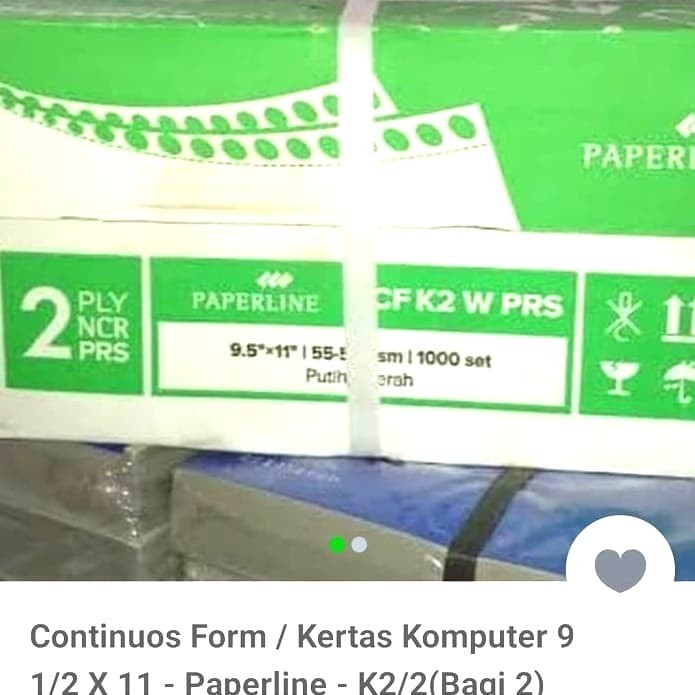 

Continuous Form Sidu 9 1/2 X 11 / 9.5X11 2 Ply Bagi 2 K2 Kertas #Original