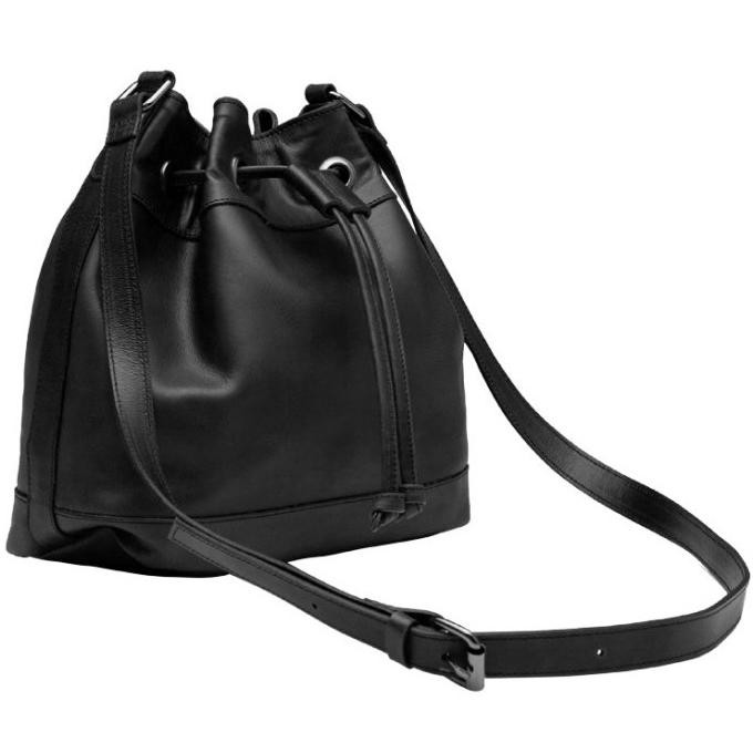 Tas Serut Kulit / Tas Wanita Kulit Asli - Bucket Drawstring Bag