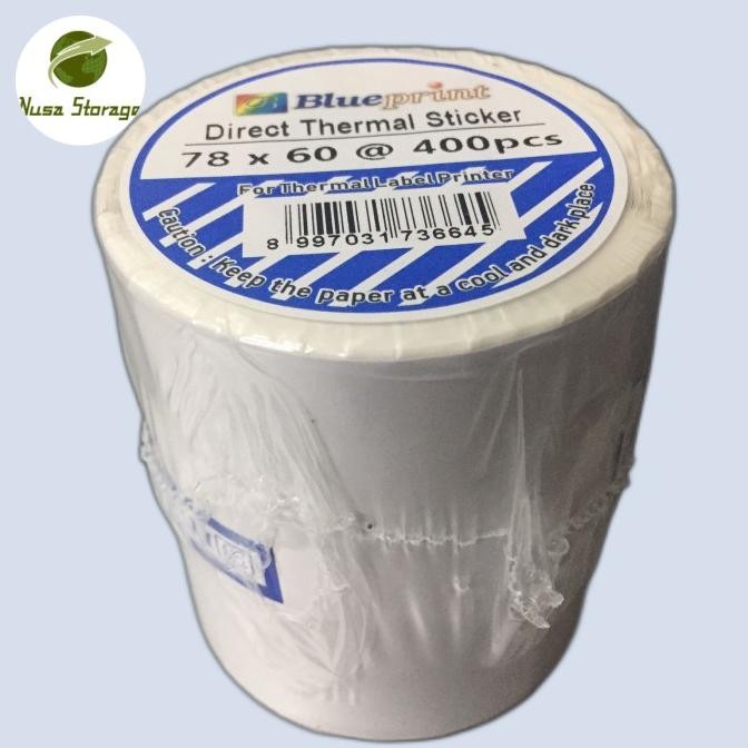 

Sale Direct Thermal Sticker Label Blueprint 78X60 Mm 1 Line Isi 400 Pcs