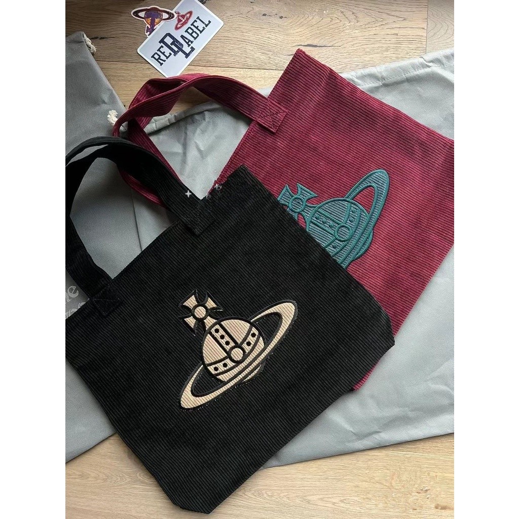 Tas Tote Wanita Kapasitas Besar Vivienne Westwood Tas Pelindung Lingkungan Tas Bahu Tas Ketiak Tas T