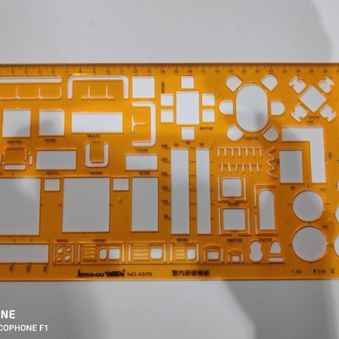

JSH penggaris/mal furniture/interior template (4370) 1:50 BPS