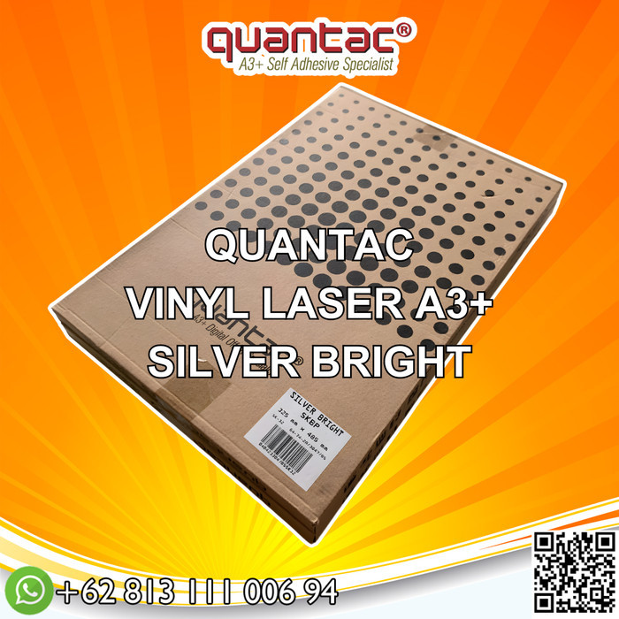 

BEBAS ONGKIR - QUANTAC Sticker Silver Bright Vinyl Digital A3+ Laser Print - Pack
