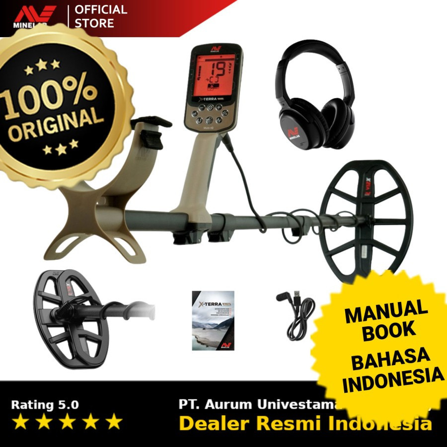 Detektor Emas Minelab X-Terra Elite Expedition Pack - Detektor Logam Tahan Air - Metal Detector XTer