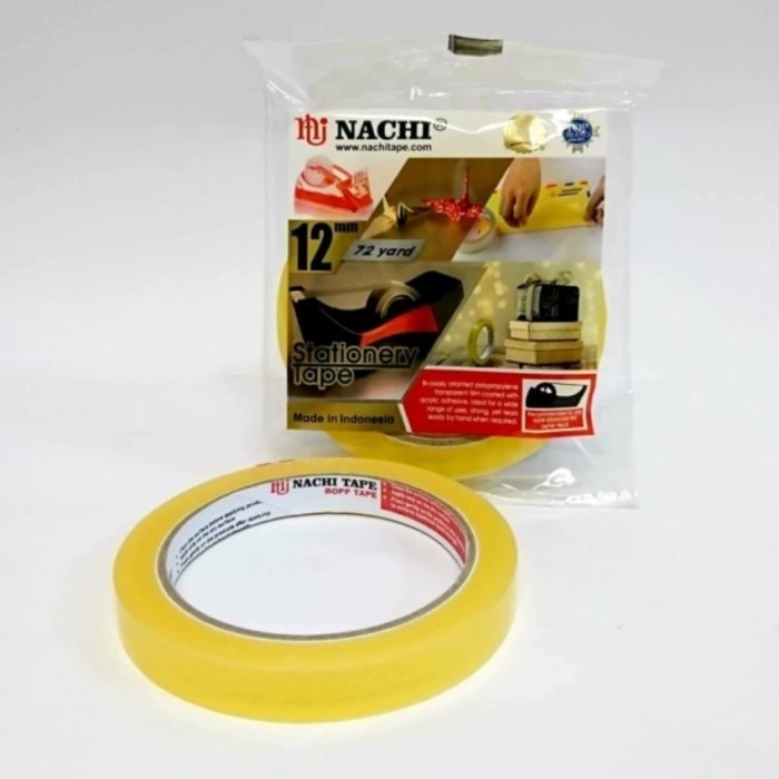 

Nachi Stationery Tape 12Mm 24Mm Selotip Solatip Isolasi Nachi [1 Box]