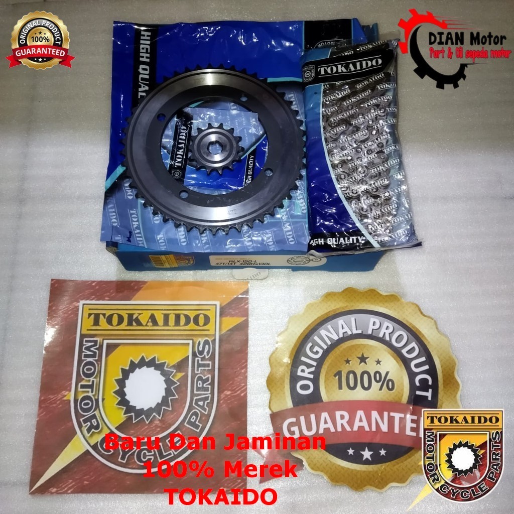TKD V145 GERSET KLX150L 47T 14T 428H 130L TOKAIDO