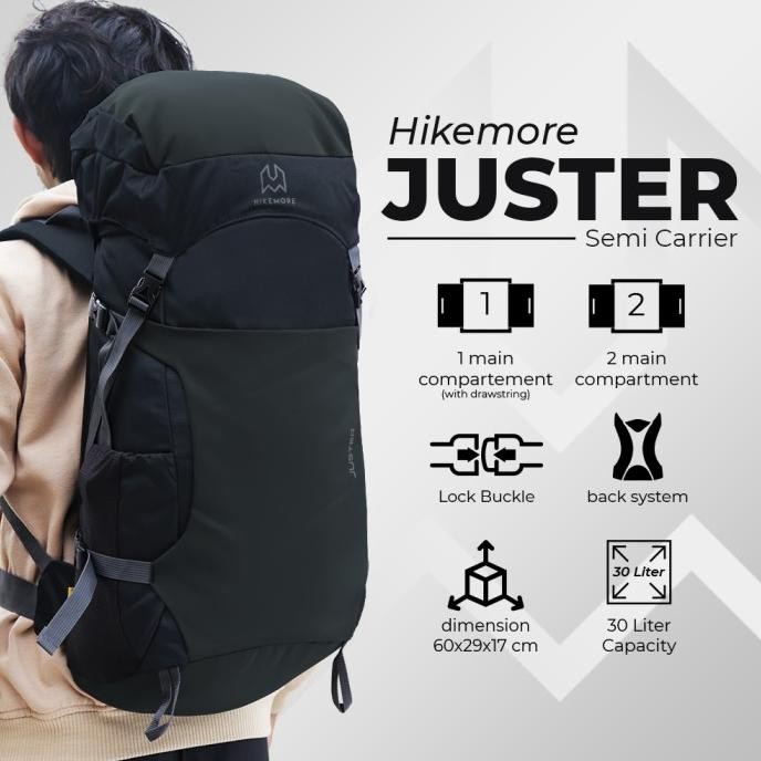 Original Tas Semi Carrier Gunung 30L Hikemore Juster Original Setara Eiger