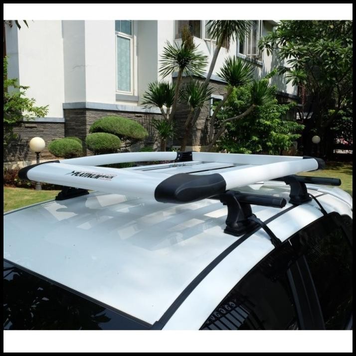 TERMURAH PAKET ROOF RACK & CROSS BAR JEPIT BODY 140CM PLATINUM MOBIL GRAND MAX 
