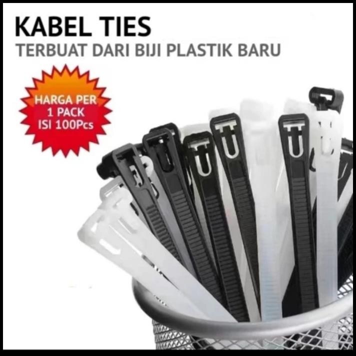 

BEST DEAL TALI TIS/KABEL TIES/CABLE TIE 30CM/30 CM (3,6 X 300MM) ISI 100 PCS !!