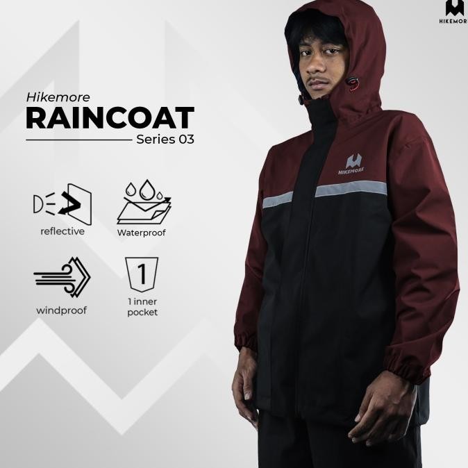 Original Jas Hujan Waterproof Raincoat Razzor 03 Original setara Eiger