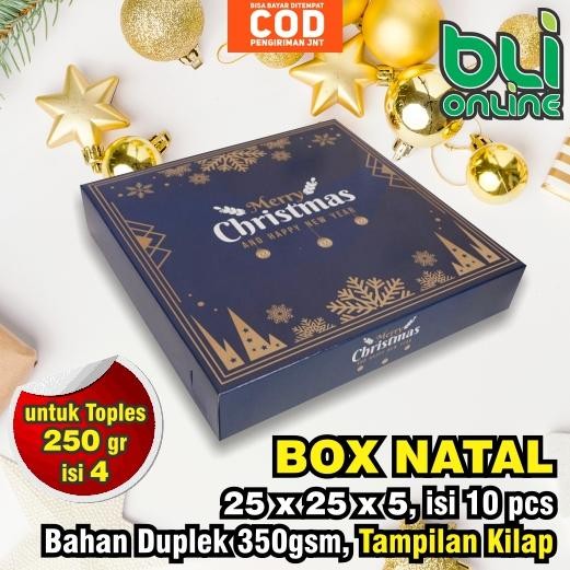

Big Promo 12.12 Box Natal 25 X 25 X 5 / Kotak Natal / Kardus Natal / Dus Christmas / Hampers Natal Isi 10 Pcs Original