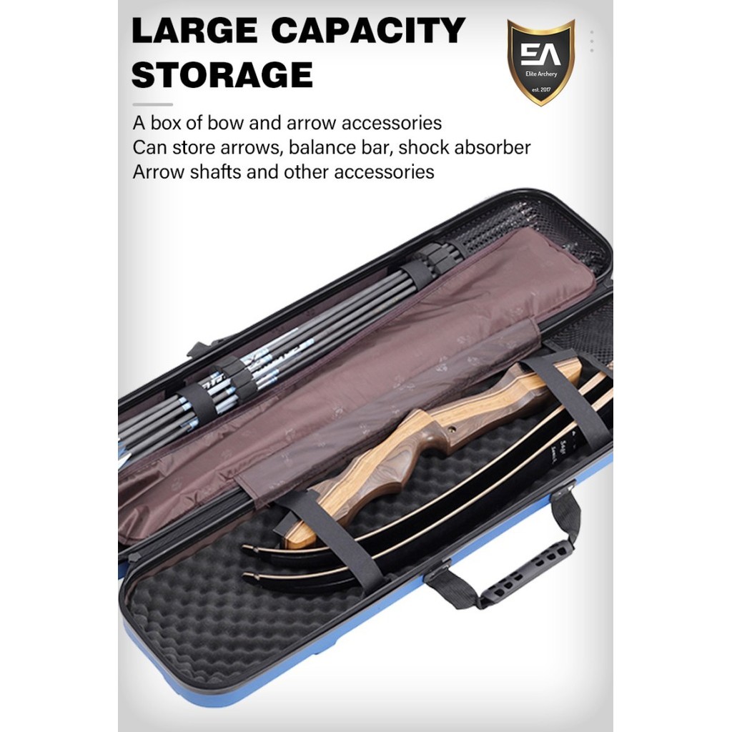 Dijuall Hard Case Recurve Bow Tas Busur Panah Koper Hardcase Panahan