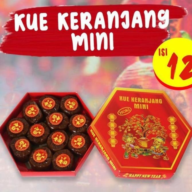 

Kue Keranjang Mini Cap Hoki isi 12 Dodol Imlek + Free 1 Pcs Angpao BS66