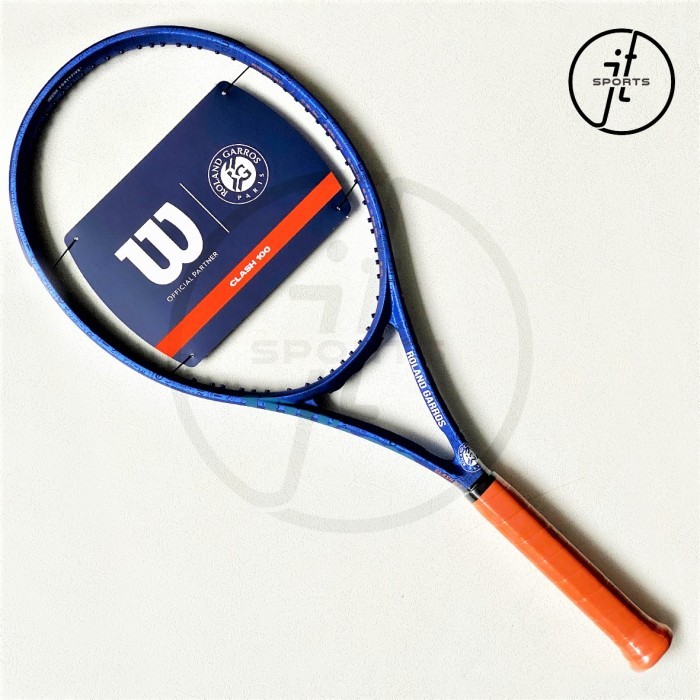 Raket Tenis Wilson Clash V2 Roland Garros 100" 295g Tennis Racket Ori