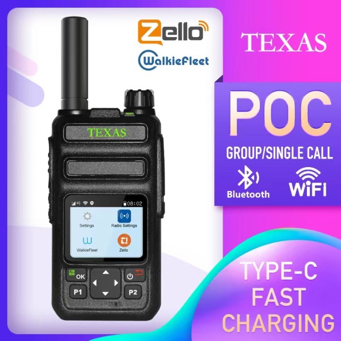 Terlaris Produk HT POC 4G Walkie talkie Global SIM Handy Talky Wireless and Bluetooth Walkie Talkie