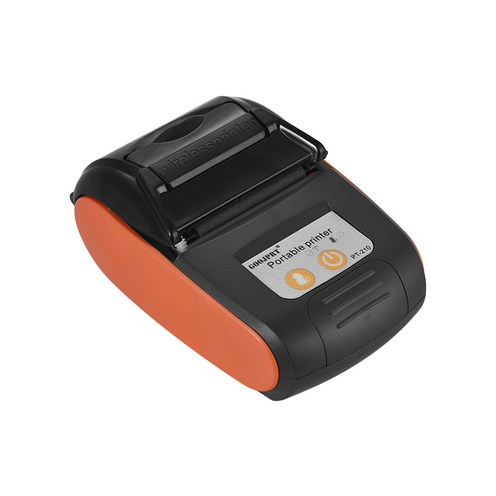 

GOOJPRT PT-210 Portable Thermal Printer Handheld 58mm Receipt Printer for Retail Stores Restaurants Factories Logistics, 10 Paper Rolls