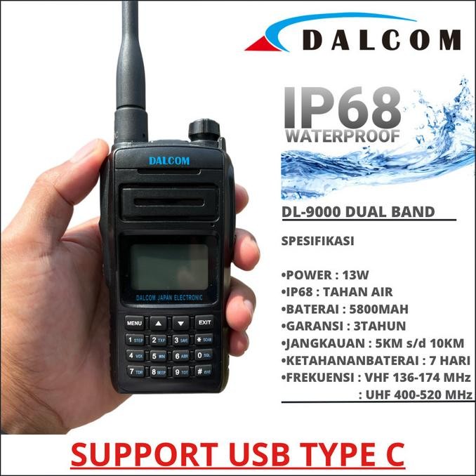 Terlaris ht dalcom japan dl-9000 dual band waterproof